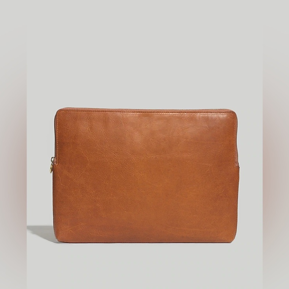 Madewell The Leather Laptop Case - English Saddle